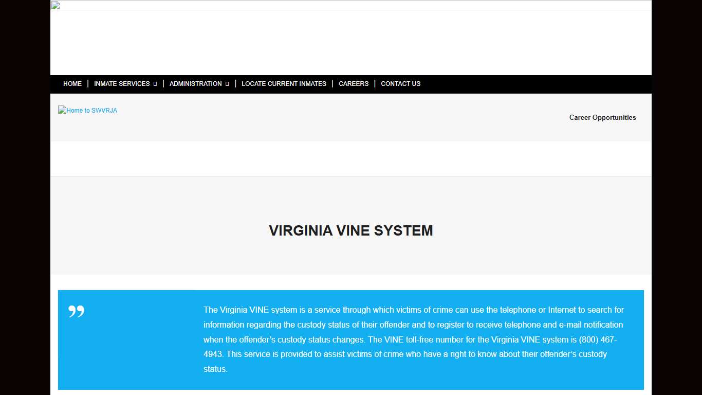 VIRGINIA VINE SYSTEM – Home to SWVRJA